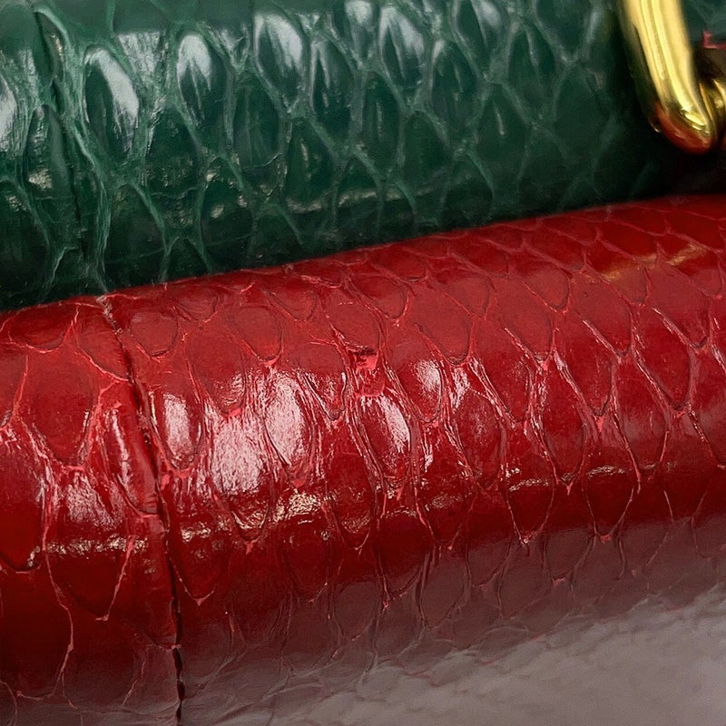 グッチ ショルダーバッグ タイガーヘッド ダブルフェイス パイソン型押しレザー 524822 GUCCI バッグ