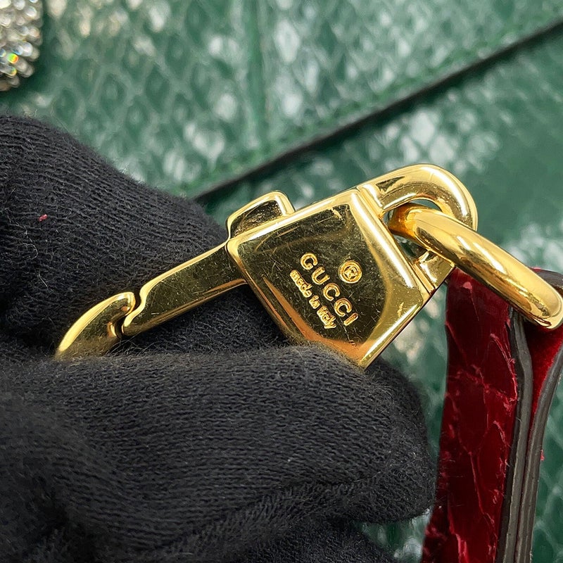 グッチ ショルダーバッグ タイガーヘッド ダブルフェイス パイソン型押しレザー 524822 GUCCI バッグ