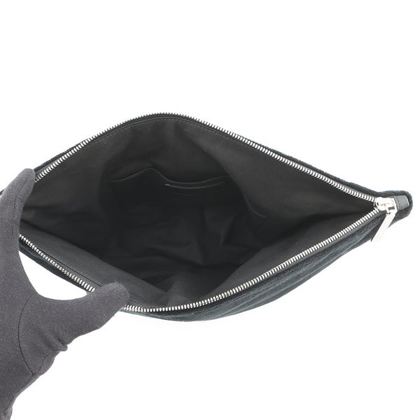 バレンシアガ クラッチバッグ BBモノグラム  パイル 695537 BALENCIAGA ポーチ 黒