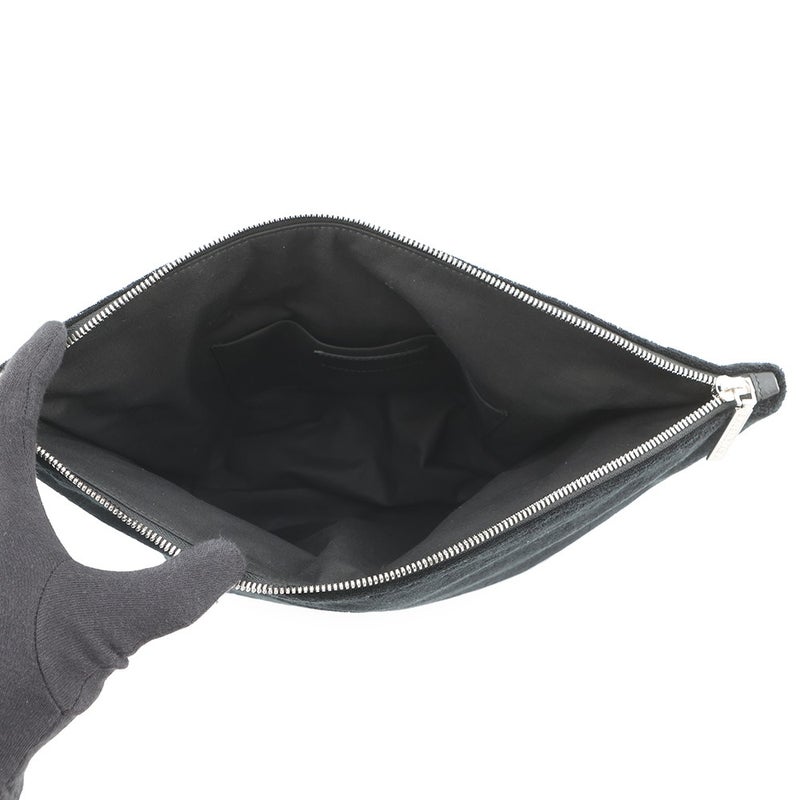 バレンシアガ クラッチバッグ BBモノグラム  パイル 695537 BALENCIAGA ポーチ 黒