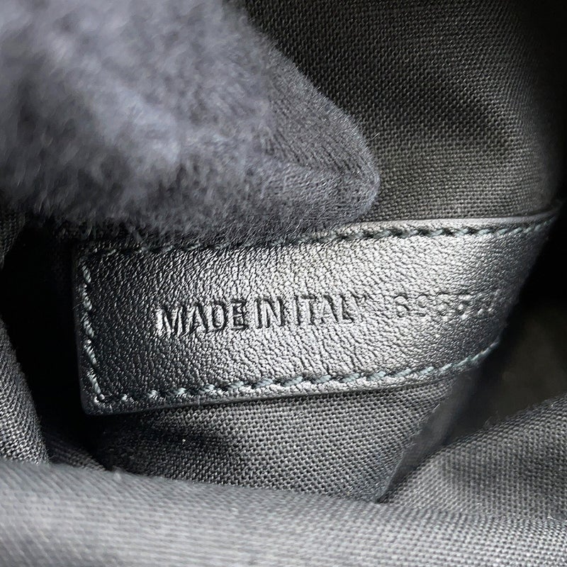 バレンシアガ クラッチバッグ BBモノグラム  パイル 695537 BALENCIAGA ポーチ 黒