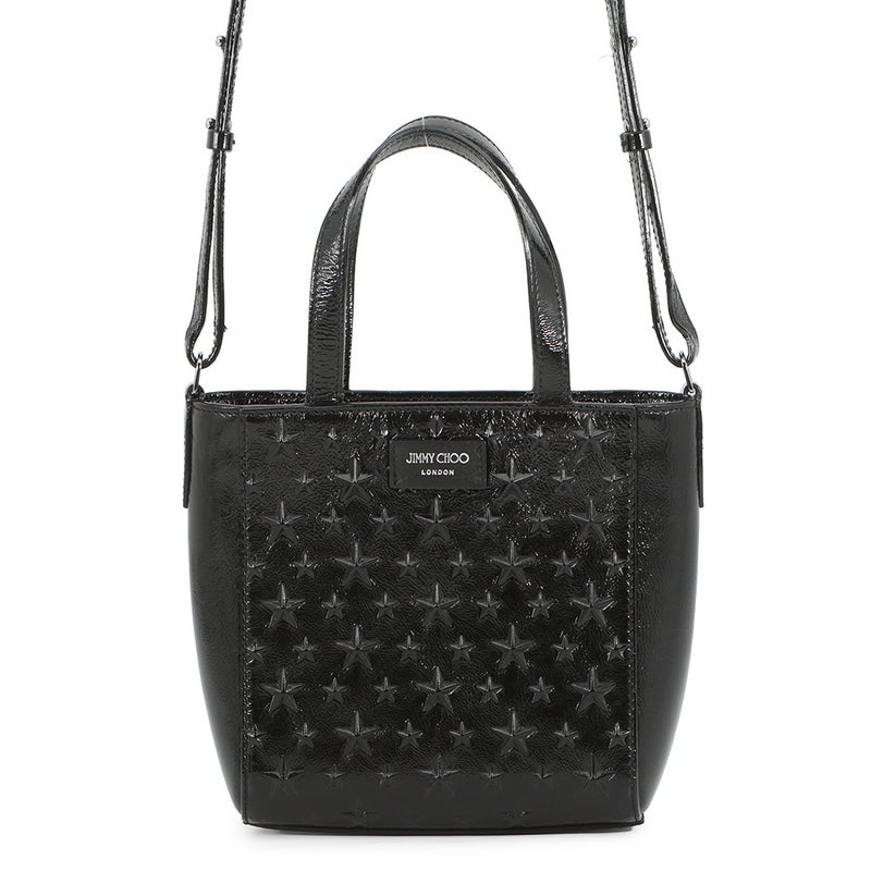 ジミーチュウ ハンドバッグ ペガシ ミニ スターエンボス レザー JIMMY CHOO 2wayバッグ 黒