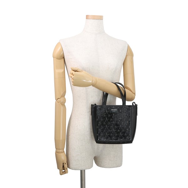 ジミーチュウ ハンドバッグ ペガシ ミニ スターエンボス レザー JIMMY CHOO 2wayバッグ 黒