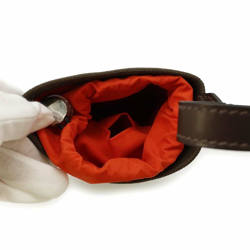 エルメス 犬用トリーツ ポーチ オン ザ ゴー  カーキ/シルバー金具 キャンバス B刻印 HERMES 小物入れ