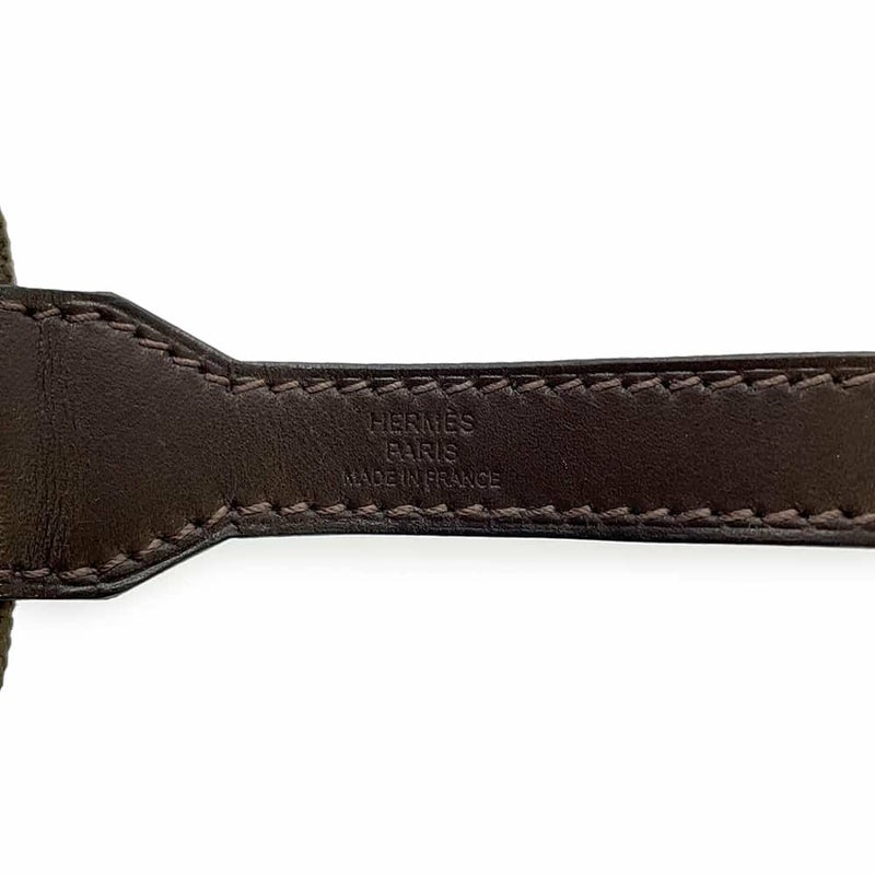 エルメス 犬用トリーツ ポーチ オン ザ ゴー  カーキ/シルバー金具 キャンバス B刻印 HERMES 小物入れ