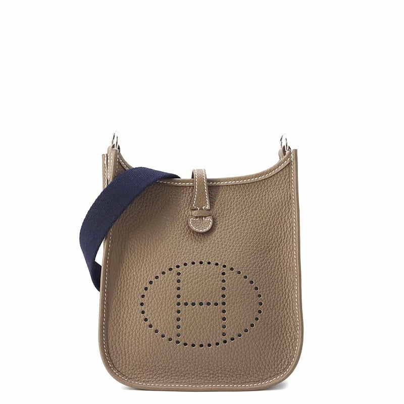 エルメス エブリンTPM アマゾン エトゥープ/ブルーインディゴ/シルバー金具 トリヨンクレマンス U刻印