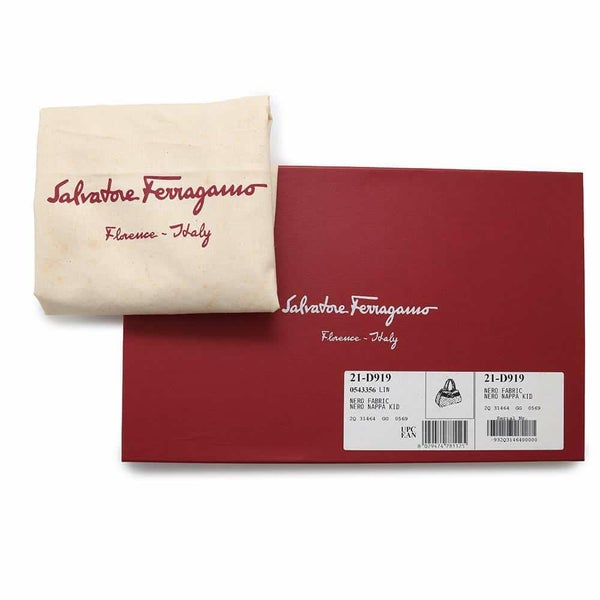 サルヴァトーレ・フェラガモ ハンドバッグ ヴァラリボン キルティング ナイロン GG-21D919 Ferragamo 黒