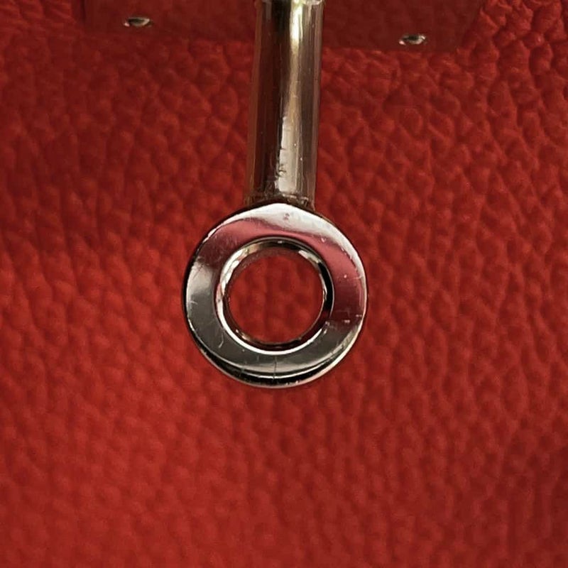 エルメス バーキン35 ルージュヴィフ/シルバー金具 トゴ □P刻印 HERMES Birkin ハンドバッグ