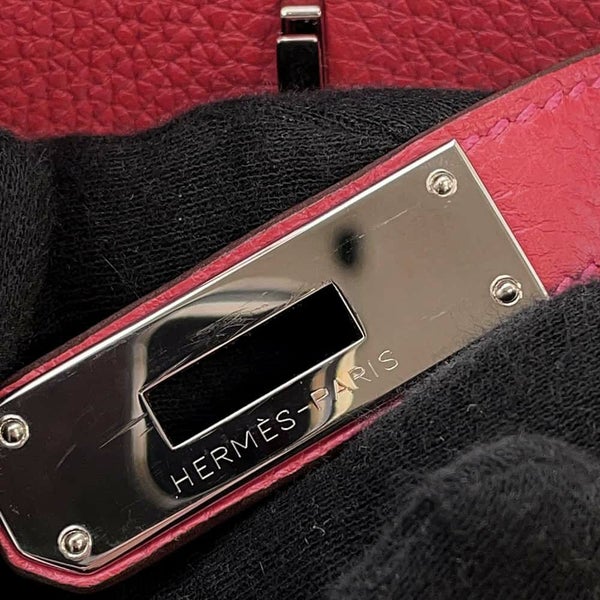 エルメス バーキン35 ルージュヴィフ/シルバー金具 トゴ □P刻印 HERMES Birkin ハンドバッグ