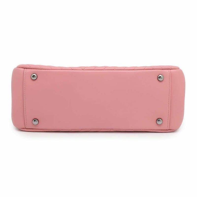 シャネル チェーンショルダーバッグ シェブロン ココマーク ラムスキン CHANEL バッグ Wチェーン