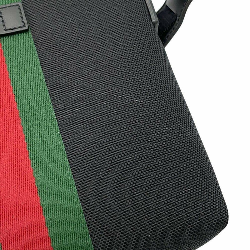 グッチ ショルダーバッグ シェリーライン キャンバス 631195 GUCCI バッグ ウェブ 黒 アウトレット品