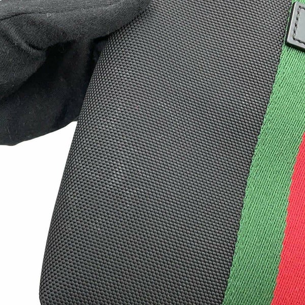 グッチ ショルダーバッグ シェリーライン キャンバス 631195 GUCCI バッグ ウェブ 黒 アウトレット品