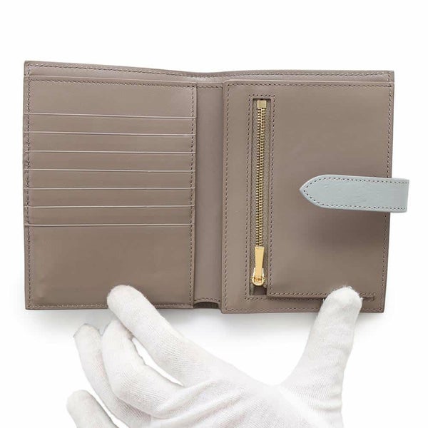 セリーヌ 二つ折り財布 ミディアム ストラップ ウォレット バイカラー 10B643BRU CELINE 財布