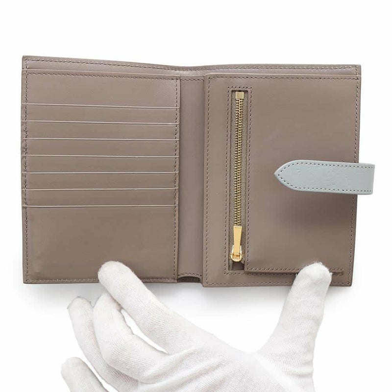 セリーヌ 二つ折り財布 ミディアム ストラップ ウォレット バイカラー 10B643BRU CELINE 財布