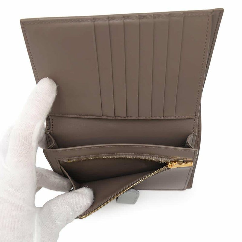 セリーヌ 二つ折り財布 ミディアム ストラップ ウォレット バイカラー 10B643BRU CELINE 財布