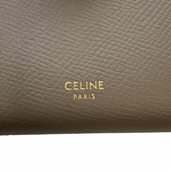 セリーヌ 二つ折り財布 ミディアム ストラップ ウォレット バイカラー 10B643BRU CELINE 財布