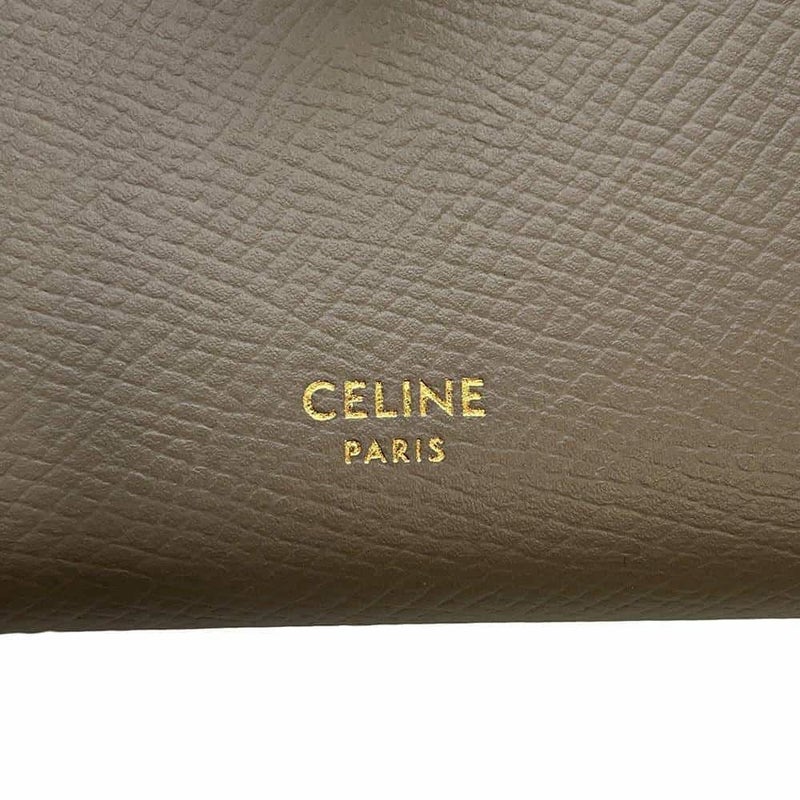 セリーヌ 二つ折り財布 ミディアム ストラップ ウォレット バイカラー 10B643BRU CELINE 財布