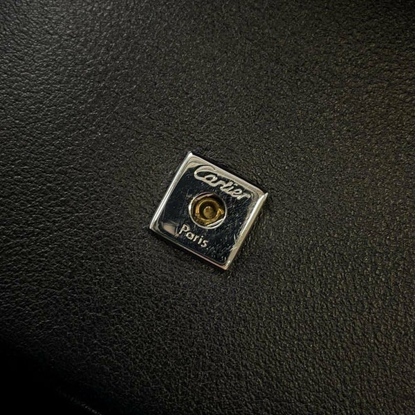 カルティエ コインケース マスト ドゥ カルティエ スクエア カーフレザー Cartier 財布 黒