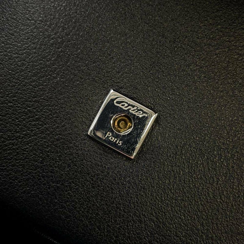 カルティエ コインケース マスト ドゥ カルティエ スクエア カーフレザー Cartier 財布 黒