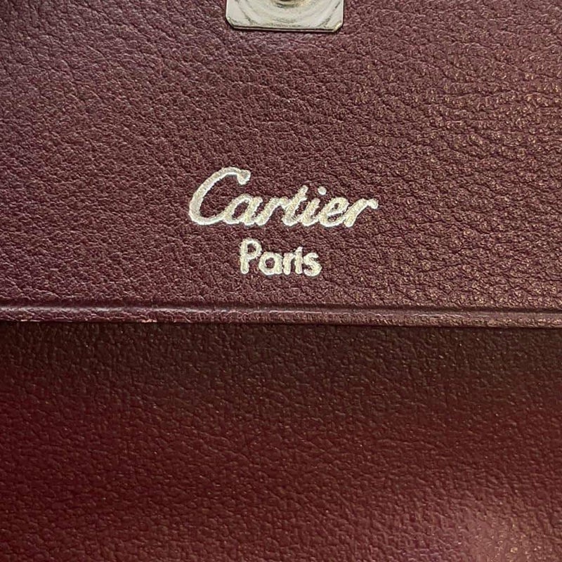 カルティエ コインケース マスト ドゥ カルティエ スクエア カーフレザー Cartier 財布 黒