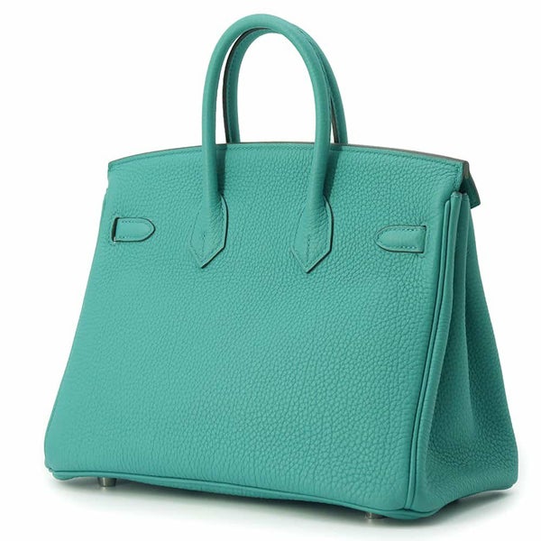 エルメス バーキン25 ヴェルソ ヴェールヴェロン/ブルーイズミール/シルバー金具 トゴ Z刻印 HERMES Birkin