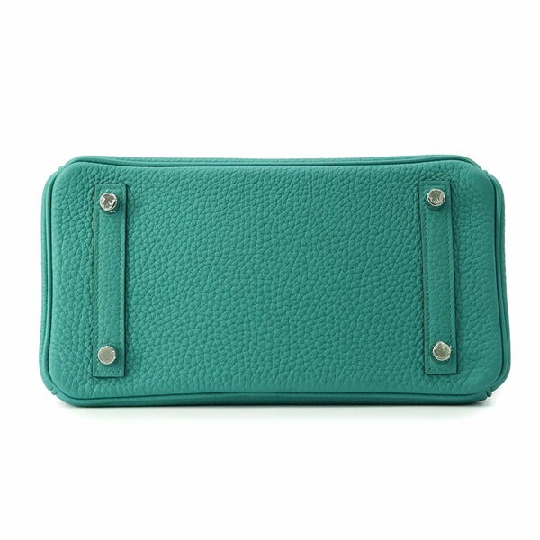 エルメス バーキン25 ヴェルソ ヴェールヴェロン/ブルーイズミール/シルバー金具 トゴ Z刻印 HERMES Birkin