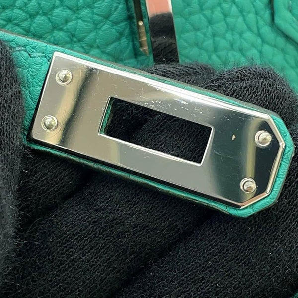 エルメス バーキン25 ヴェルソ ヴェールヴェロン/ブルーイズミール/シルバー金具 トゴ Z刻印 HERMES Birkin