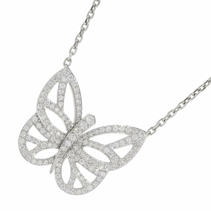 ヴァンクリーフ&アーペル ネックレス パピヨン ネックレス ダイヤモンド K18WGホワイトゴールド ペンダント ジュエリー