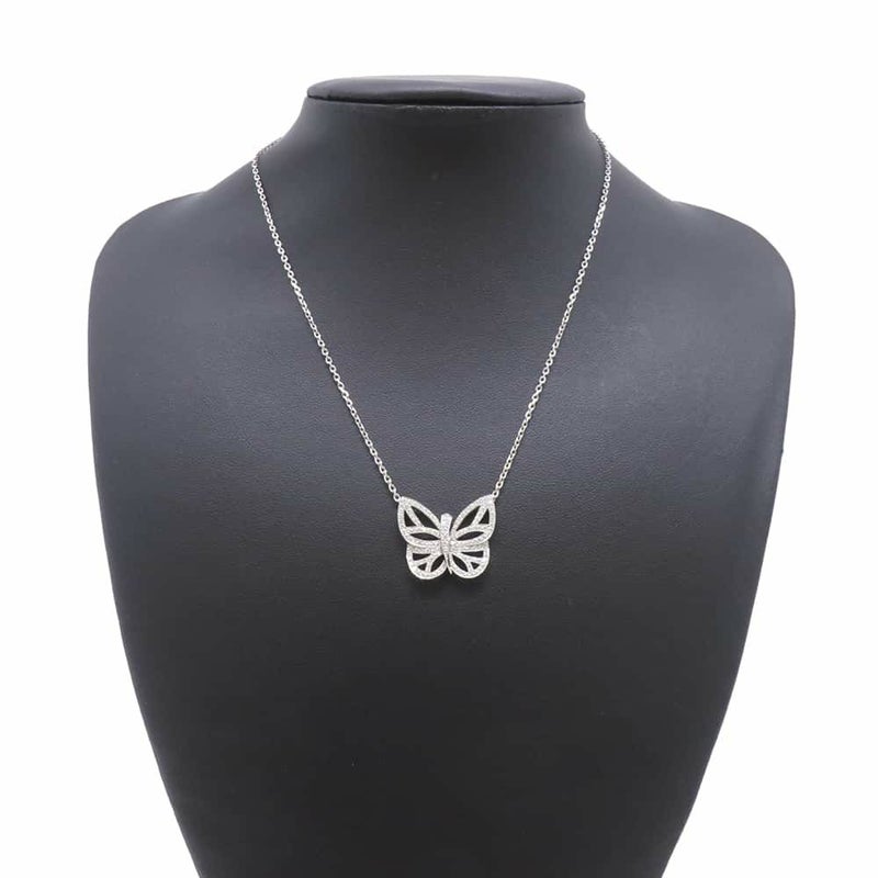 ヴァンクリーフ&アーペル ネックレス パピヨン ネックレス ダイヤモンド K18WGホワイトゴールド ペンダント ジュエリー