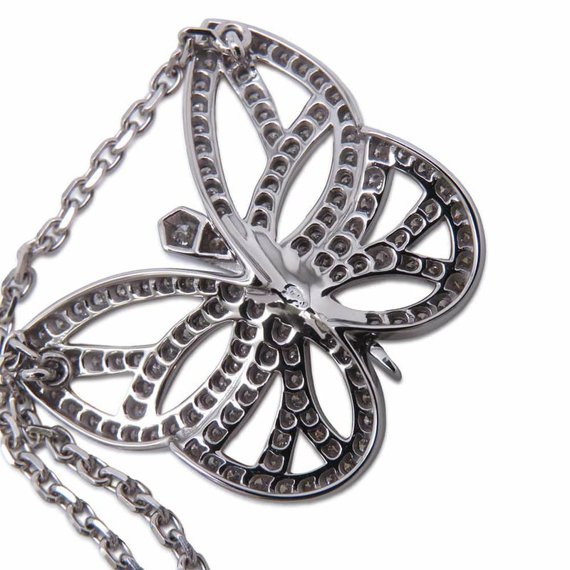 ヴァンクリーフ&アーペル ネックレス パピヨン ネックレス ダイヤモンド K18WGホワイトゴールド ペンダント ジュエリー