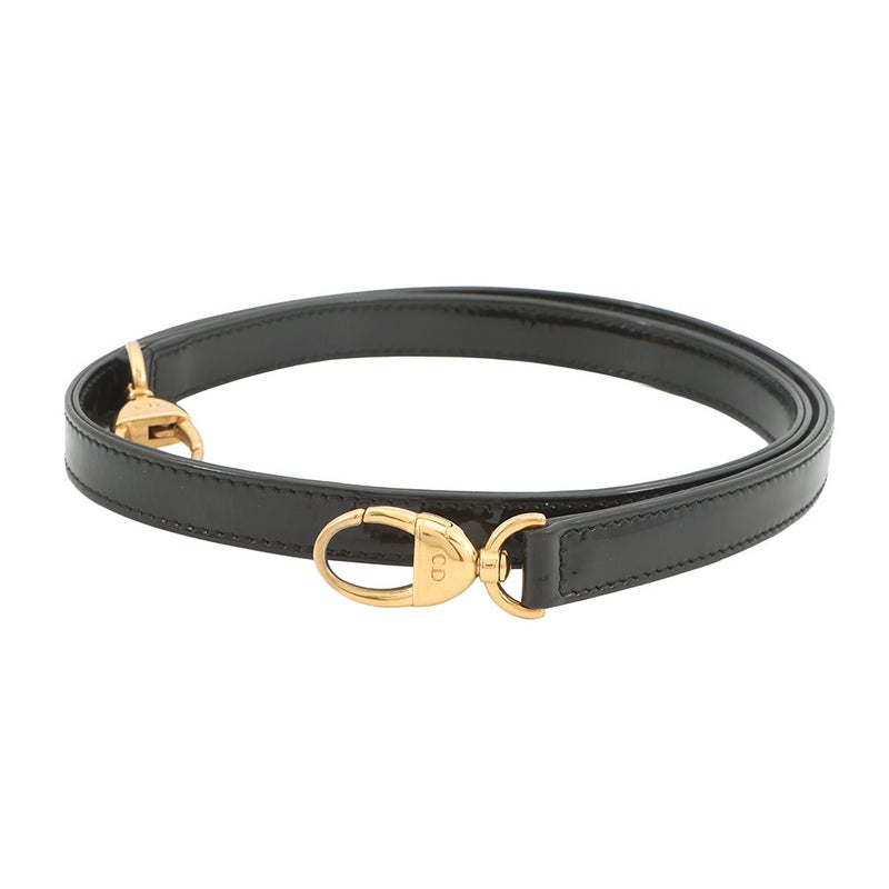 ディオール ハンドバッグ カナージュ レディディオール ラージ パテントレザー Christian Dior 2way 黒