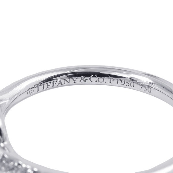 ティファニー ソレスト クッションカット ファンシーイエローダイヤ 0.71ct 0.46ct Pt950/K18YG 9号 鑑定書付