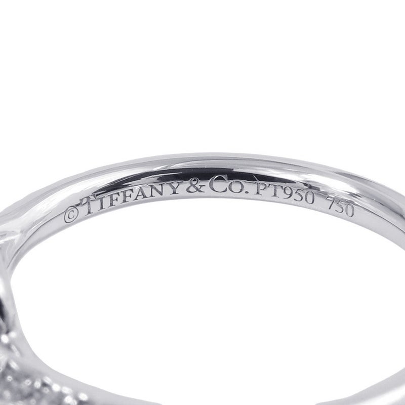 ティファニー ソレスト クッションカット ファンシーイエローダイヤ 0.71ct 0.46ct Pt950/K18YG 9号 鑑定書付