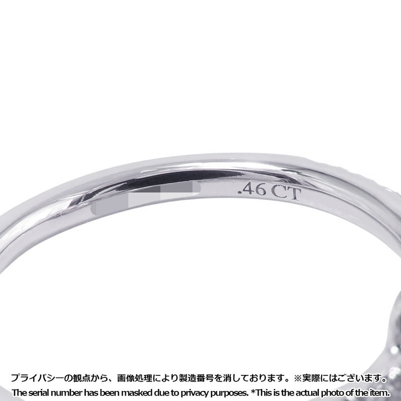 ティファニー ソレスト クッションカット ファンシーイエローダイヤ 0.71ct 0.46ct Pt950/K18YG 9号 鑑定書付
