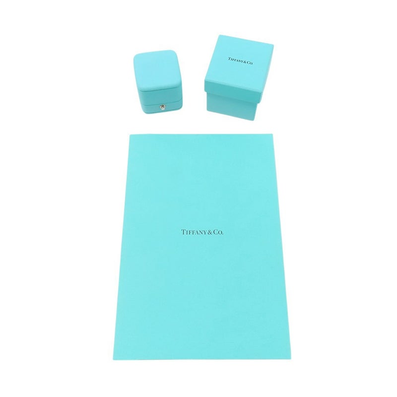 ティファニー ソレスト クッションカット ファンシーイエローダイヤ 0.71ct 0.46ct Pt950/K18YG 9号 鑑定書付