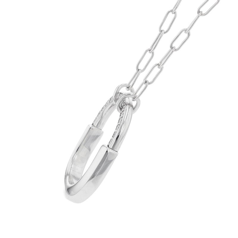ティファニー ネックレス ティファニー ロック ペンダント ミディアム ダイヤモンド 計0.33ct K18WGホワイトゴールド 72342100