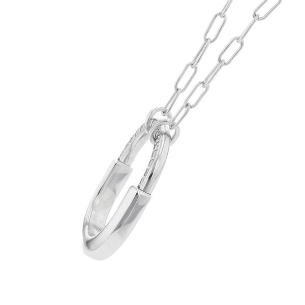 ティファニー ネックレス ティファニー ロック ペンダント ミディアム ダイヤモンド 計0.33ct K18WGホワイトゴールド 72342100