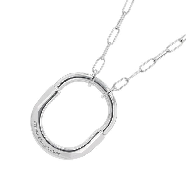 ティファニー ネックレス ティファニー ロック ペンダント ミディアム ダイヤモンド 計0.33ct K18WGホワイトゴールド 72342100