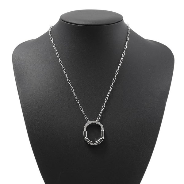 ティファニー ネックレス ティファニー ロック ペンダント ミディアム ダイヤモンド 計0.33ct K18WGホワイトゴールド 72342100