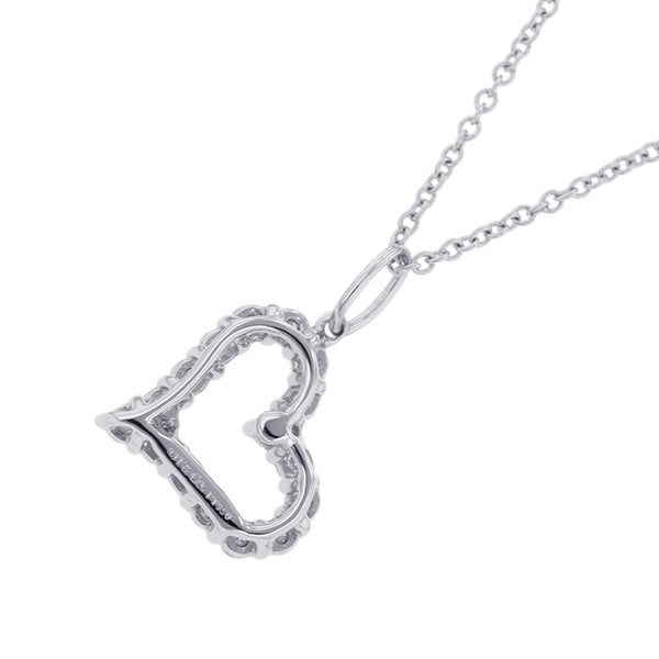 ティファニー ネックレス センチメンタル ハート ペンダント ダイヤモンド Pt950プラチナ Tiffany&Co.