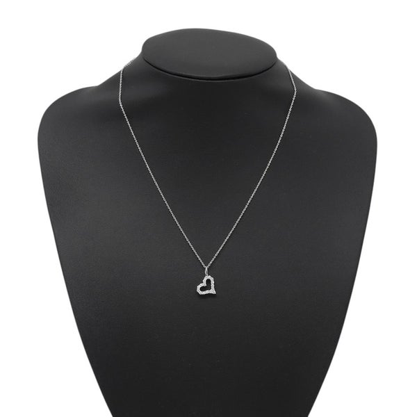 ティファニー ネックレス センチメンタル ハート ペンダント ダイヤモンド Pt950プラチナ Tiffany&Co.