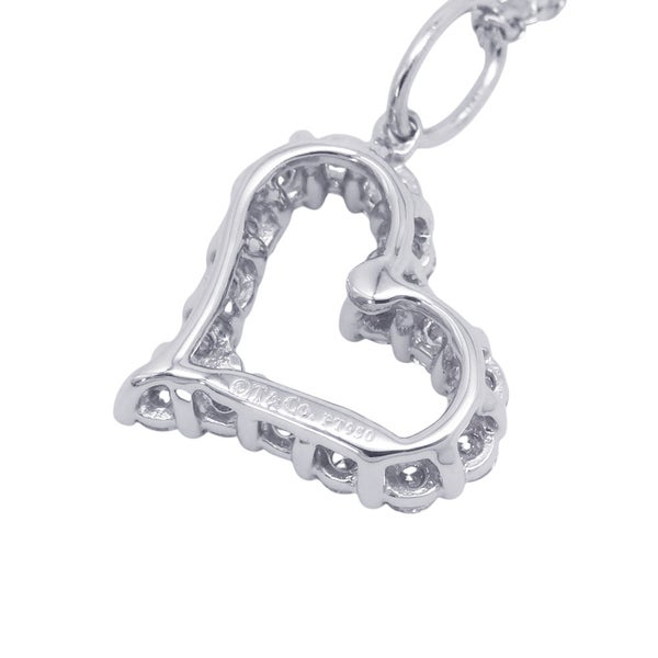 ティファニー ネックレス センチメンタル ハート ペンダント ダイヤモンド Pt950プラチナ Tiffany&Co.