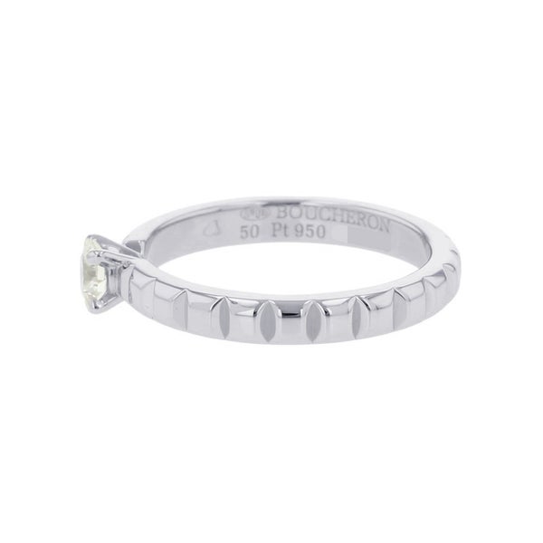 ブシュロン リング キャトル クル ド パリ ソリテール ダイヤモンド 1P 0.23ct Pt950プラチナ サイズ50 JSL00097 Boucheron 指輪
