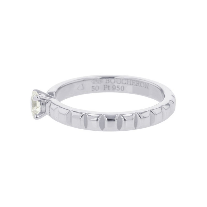 ブシュロン リング キャトル クル ド パリ ソリテール ダイヤモンド 1P 0.23ct Pt950プラチナ サイズ50 JSL00097 Boucheron 指輪