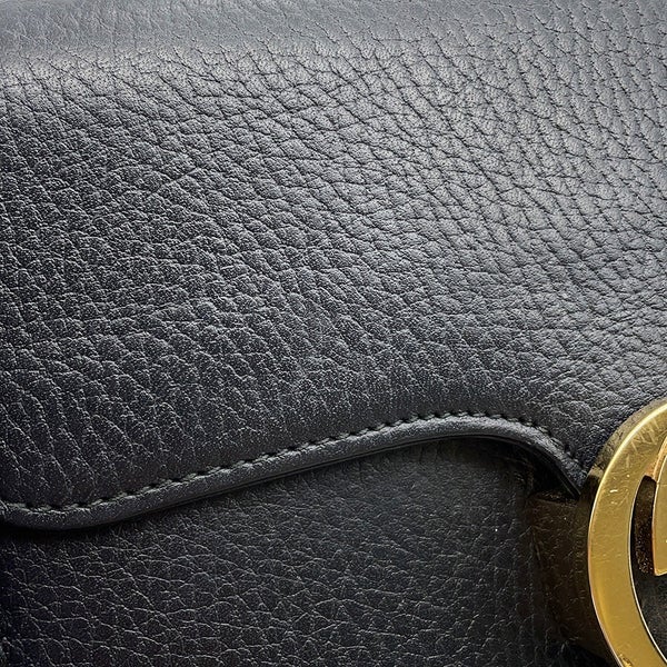グッチ チェーンショルダーバッグ インターロッキングG レザー 510304 GUCCI アウトレット品 黒