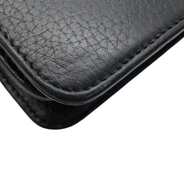 グッチ チェーンショルダーバッグ インターロッキングG レザー 510304 GUCCI アウトレット品 黒