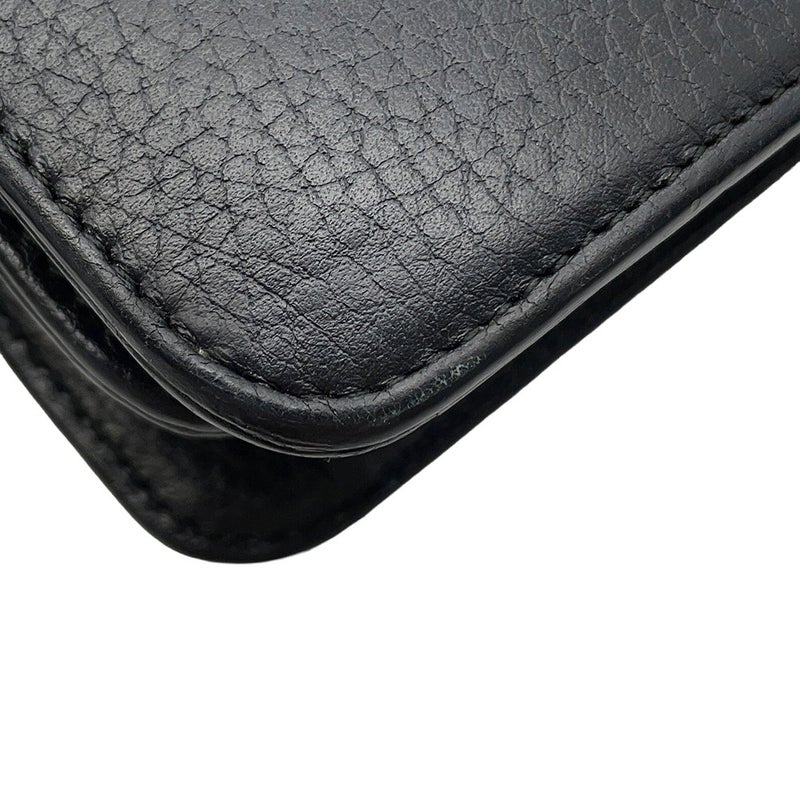 グッチ チェーンショルダーバッグ インターロッキングG レザー 510304 GUCCI アウトレット品 黒