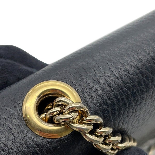 グッチ チェーンショルダーバッグ インターロッキングG レザー 510304 GUCCI アウトレット品 黒