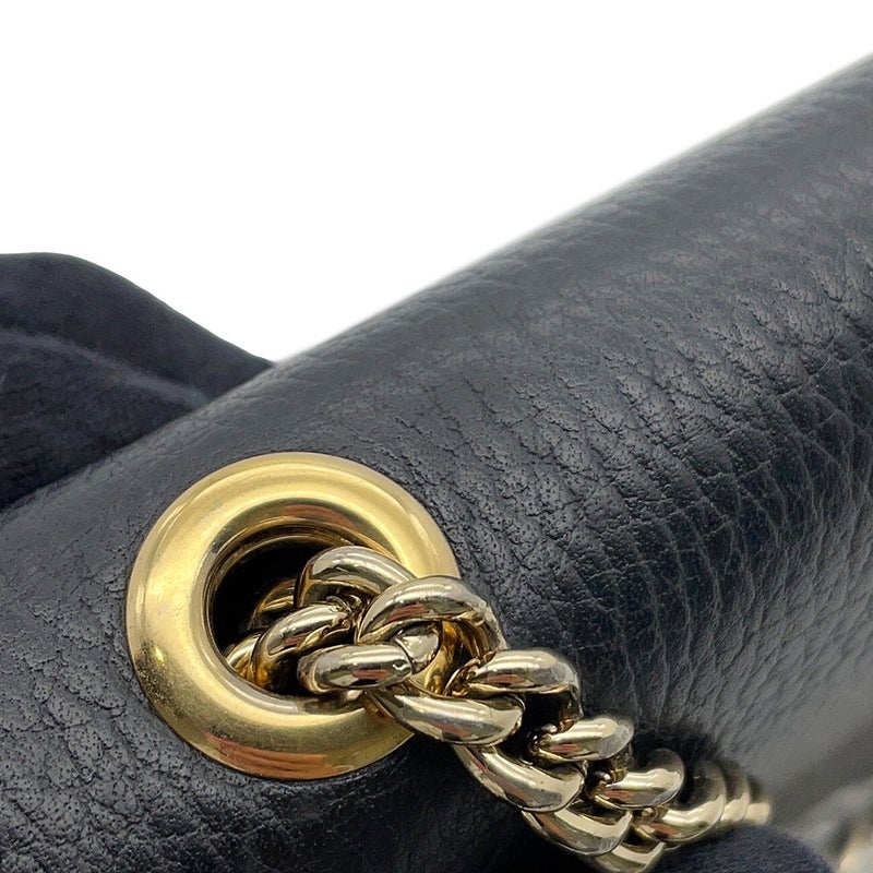 グッチ チェーンショルダーバッグ インターロッキングG レザー 510304 GUCCI アウトレット品 黒