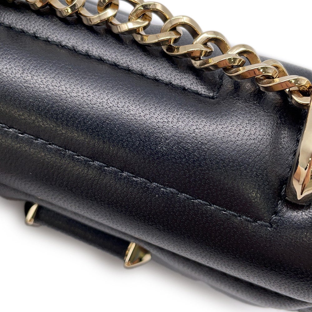 ジミーチュウ チェーンショルダーバッグ ヴァレンヌ アヴェニュー クワッド レザー JIMMY CHOO バッグ 黒 JIMMY CHOO - ジミーチュウ チェーンショルダーバッグ ヴァレンヌ